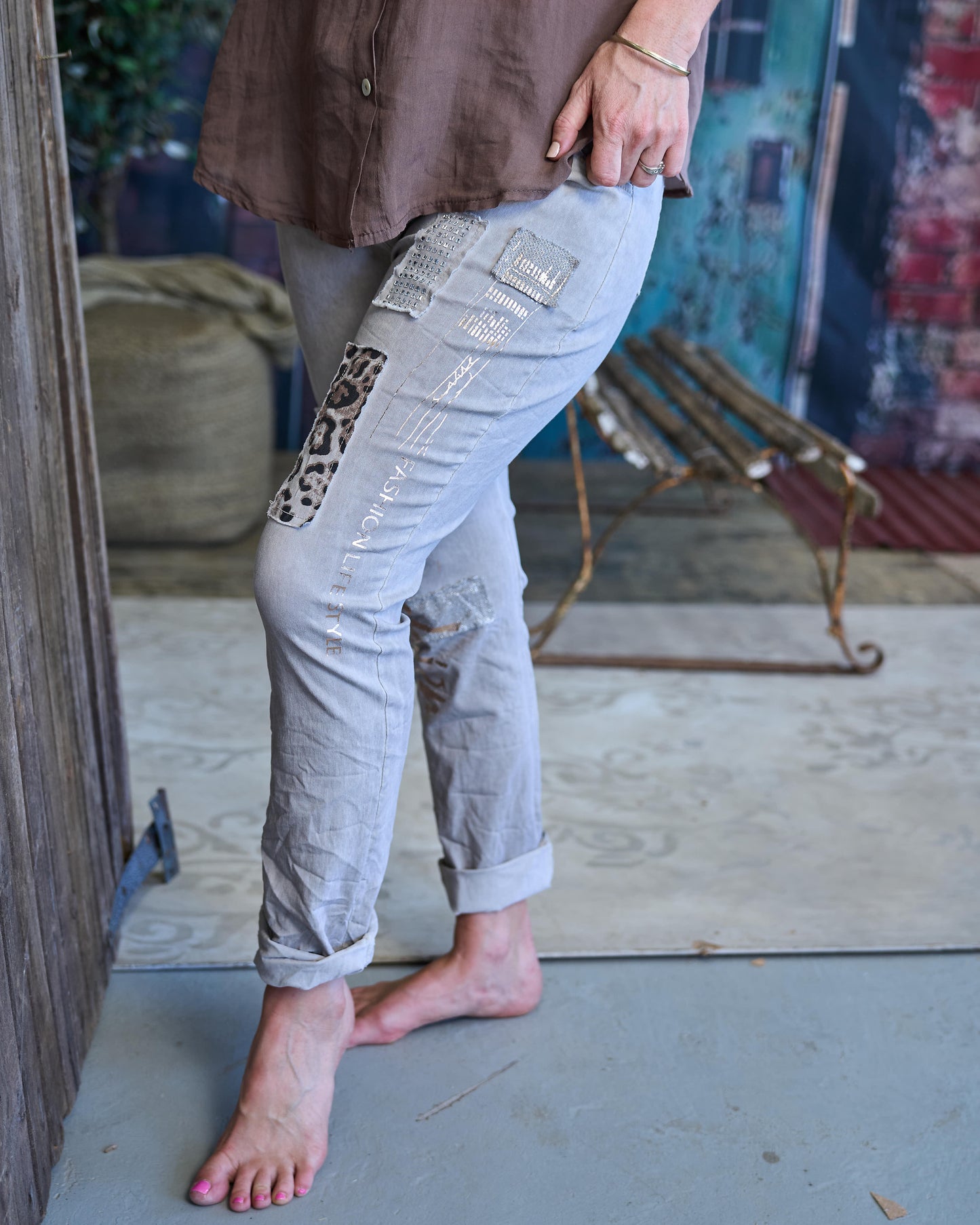 Safari Chic Drawstring Pants | Beige