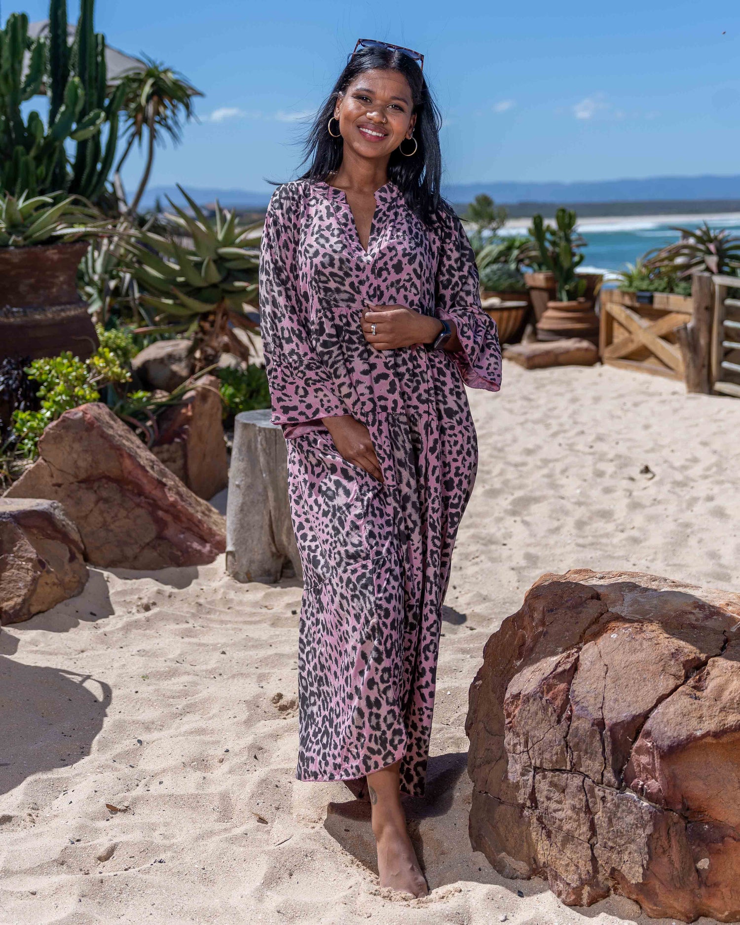 Safari Sweetheart Dress | Rose