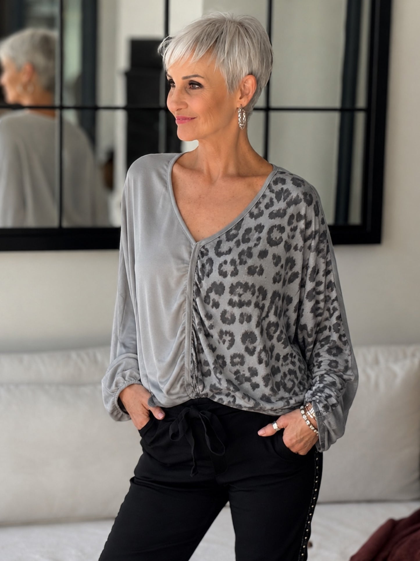 Savanna Duo Top | Grey
