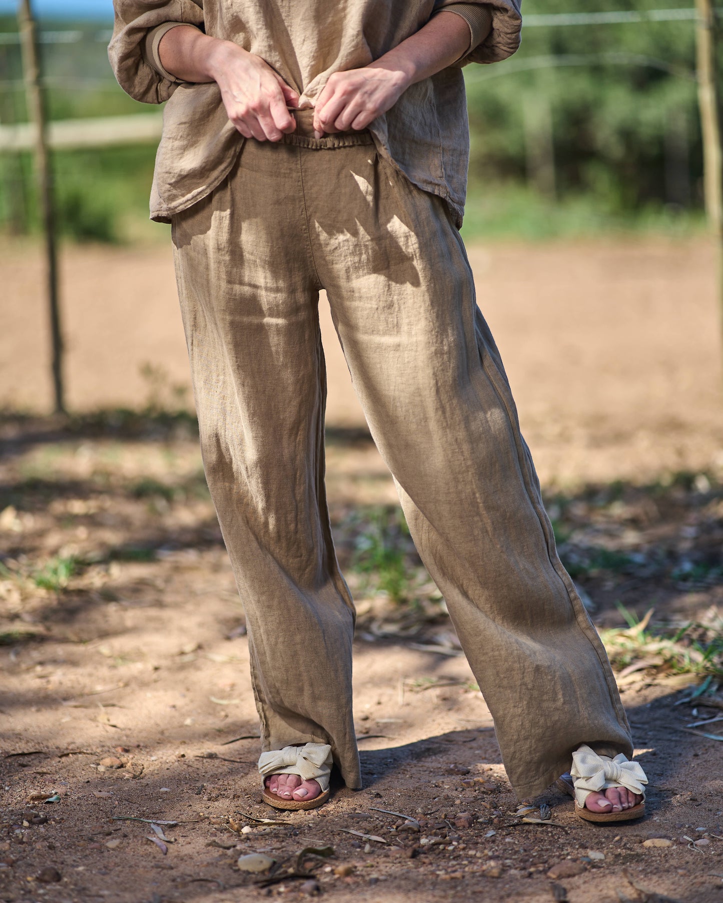 Step By Step Linen Pants | Camel
