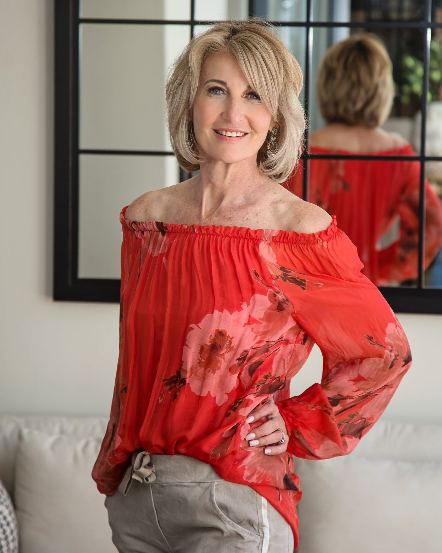 Scarlet Bloom Blouse