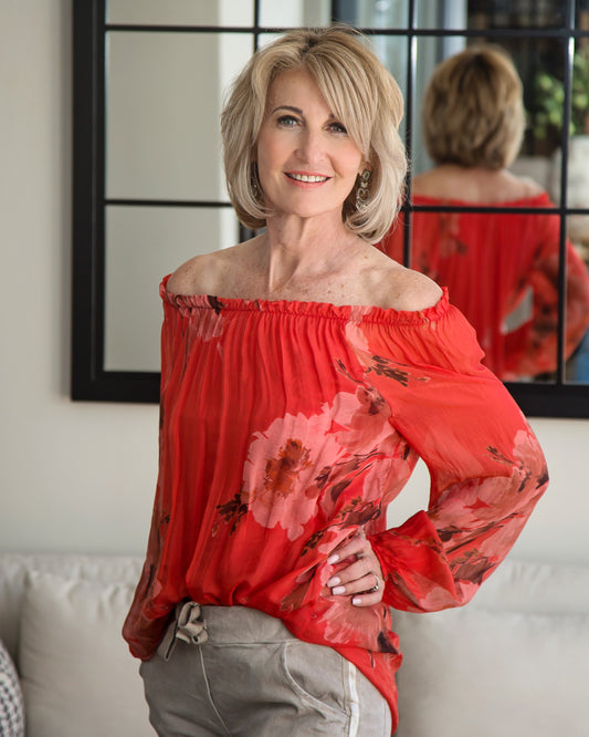 Scarlet Bloom Blouse