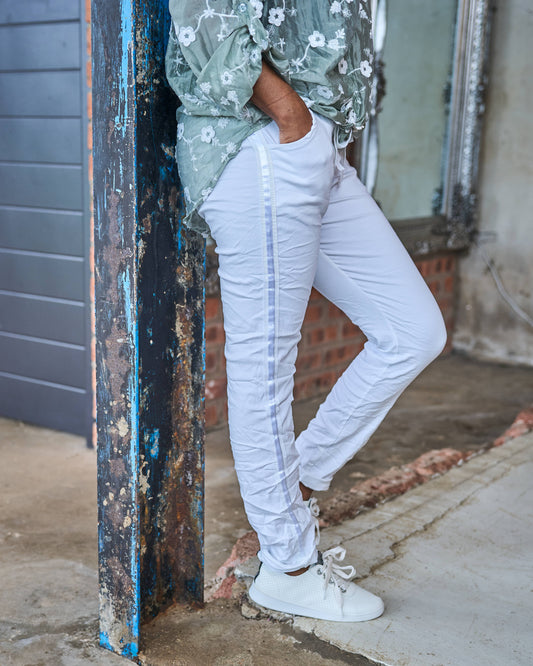 Senorita Drawstring Pants | White