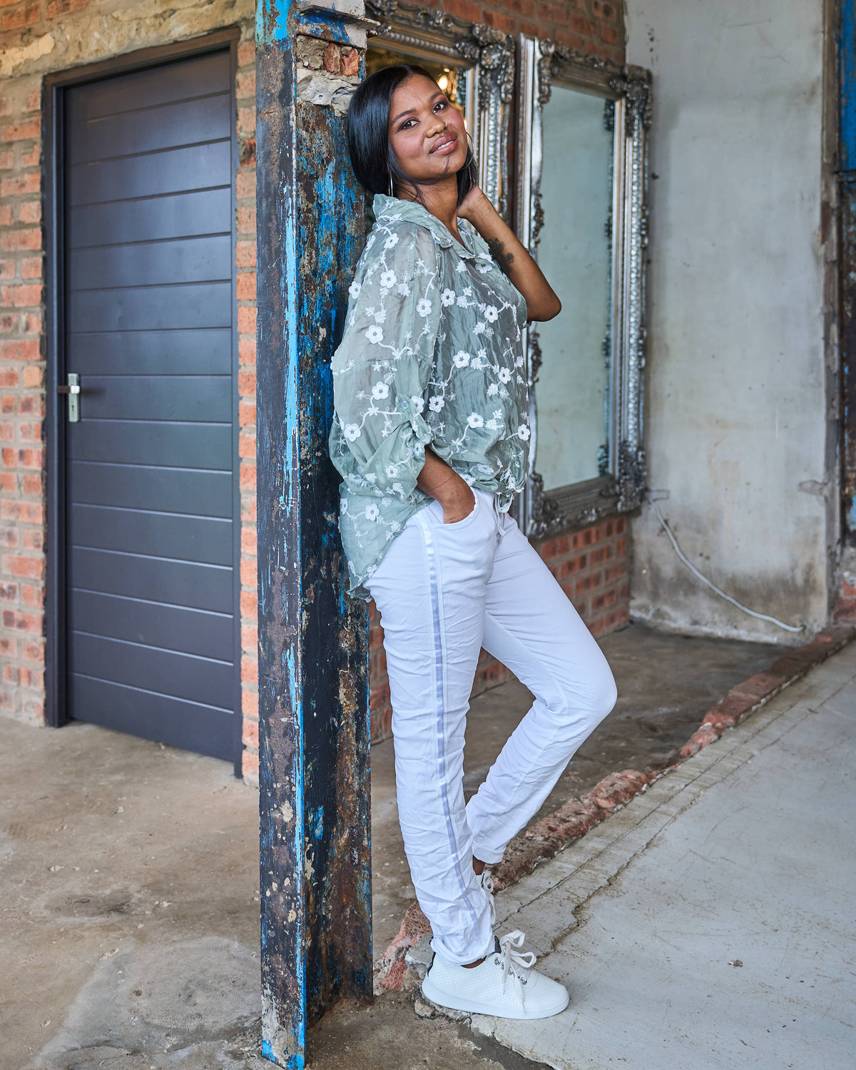 Senorita Drawstring Pants | White