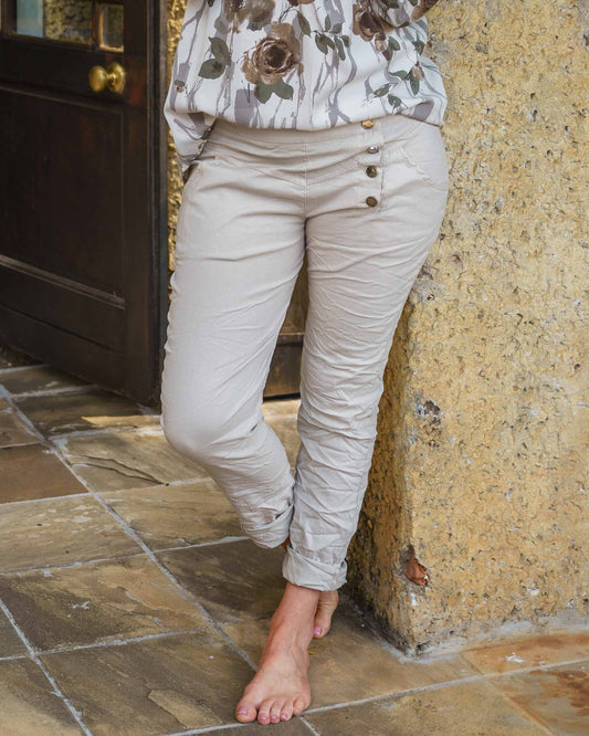 Secret Lane Drawstring Pants | Beige
