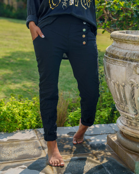 Secret Lane Drawstring Pants | Black