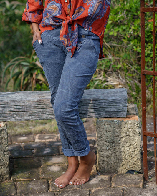 Secret Lane Drawstring Pants | Blue