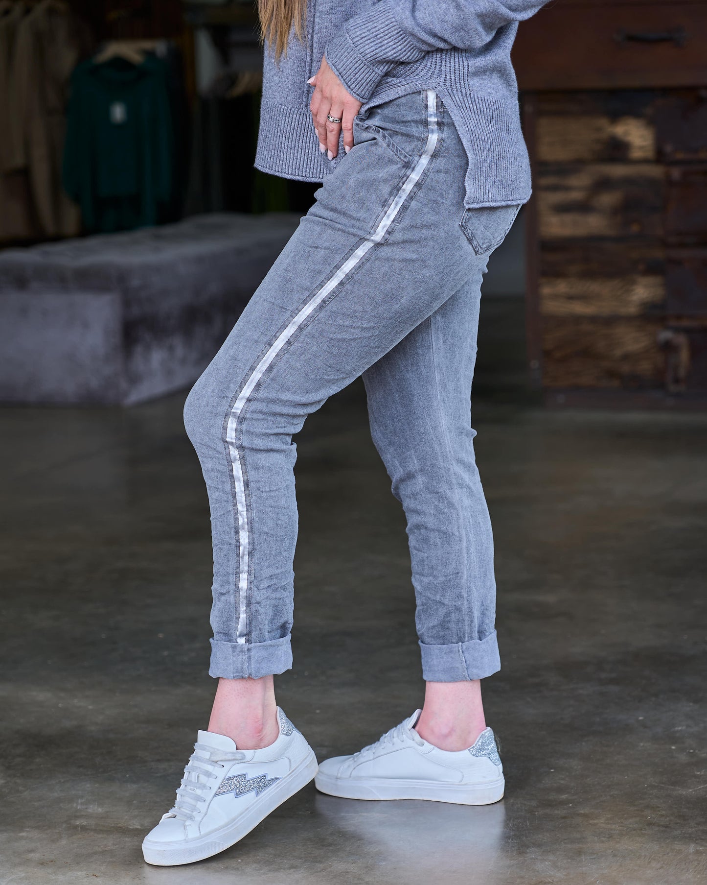 Senorita Drawstring Pants | Grey