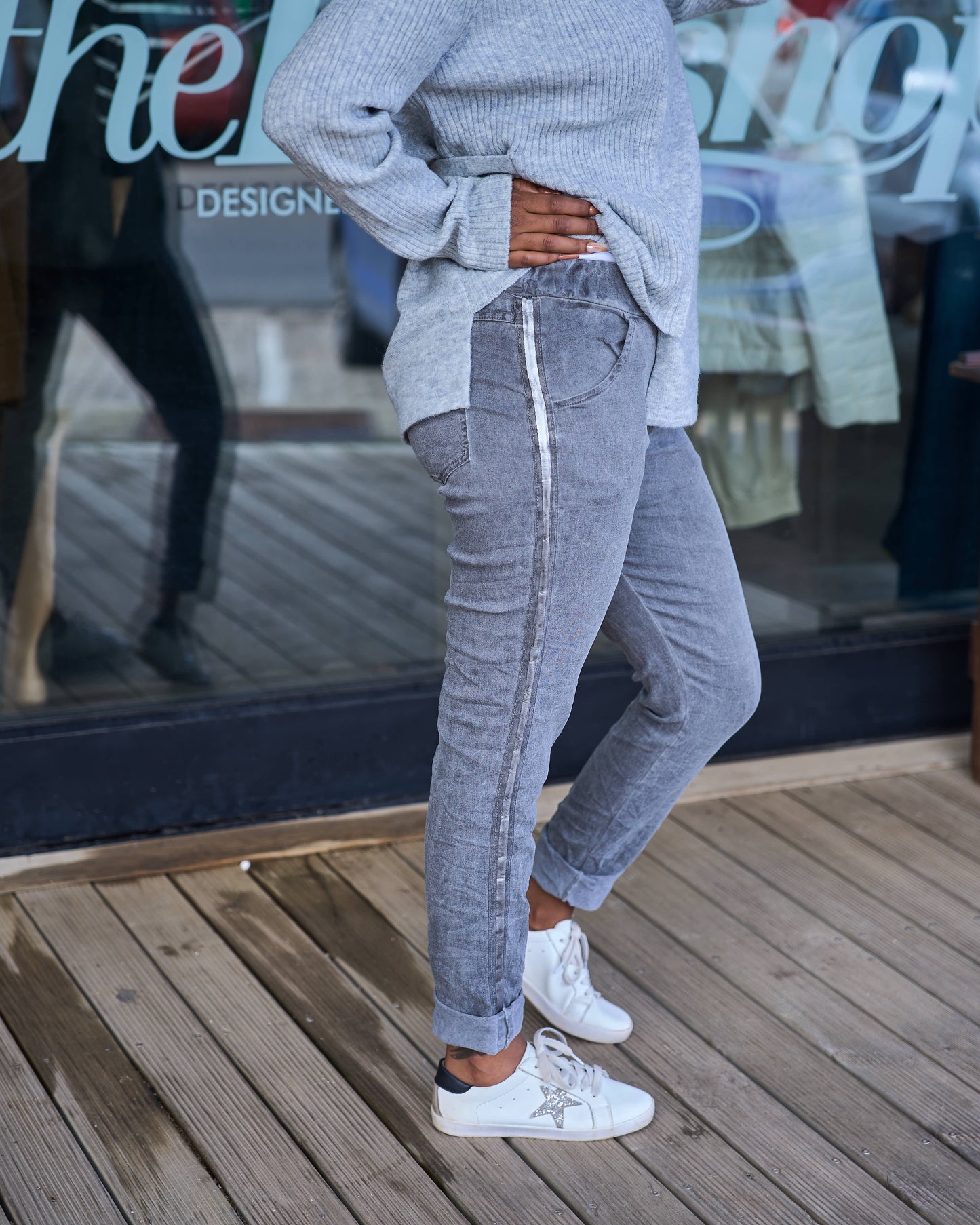 Senorita Drawstring Pants | Grey