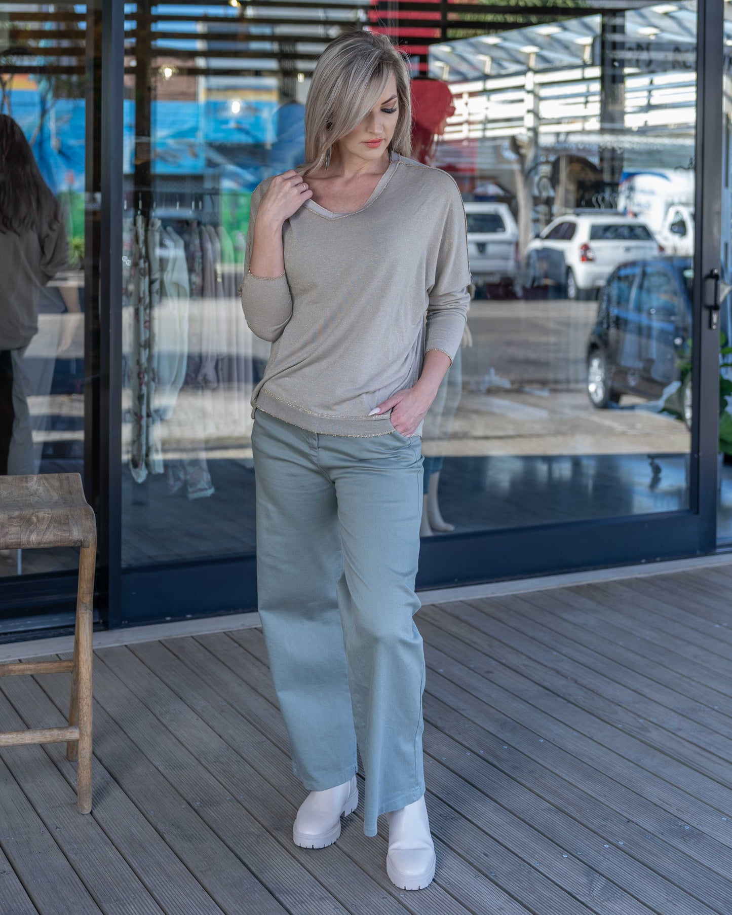 Shine On Me Knit | Beige