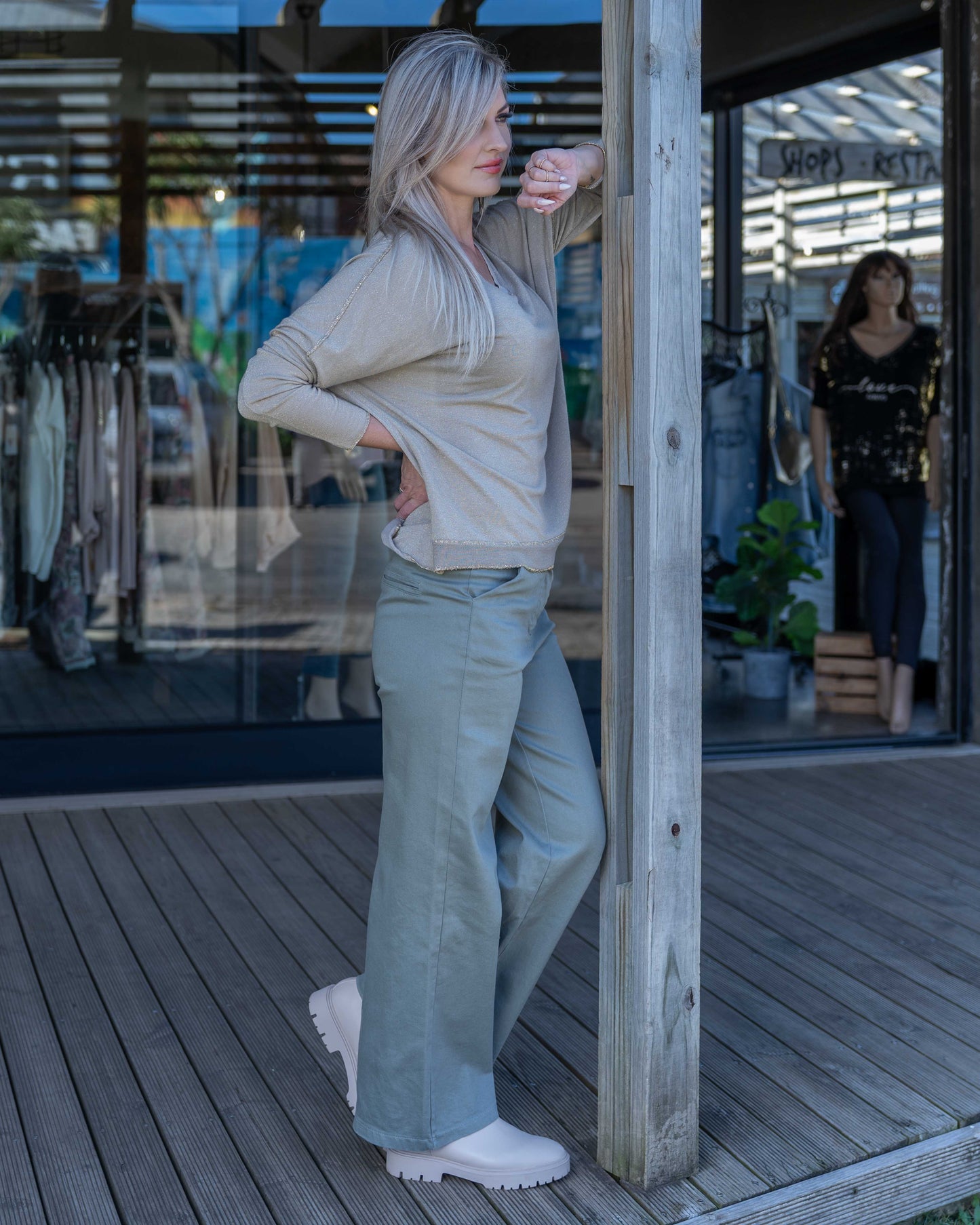 Shine On Me Knit | Beige