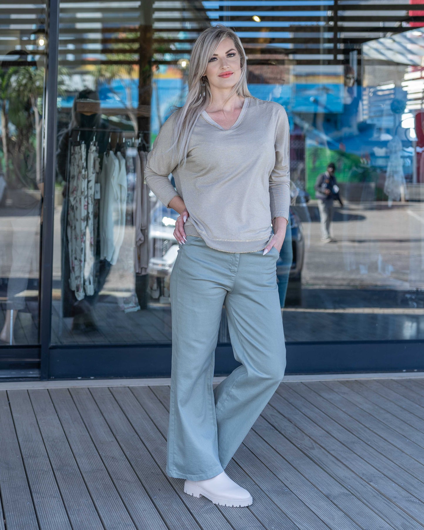 Shine On Me Knit | Beige