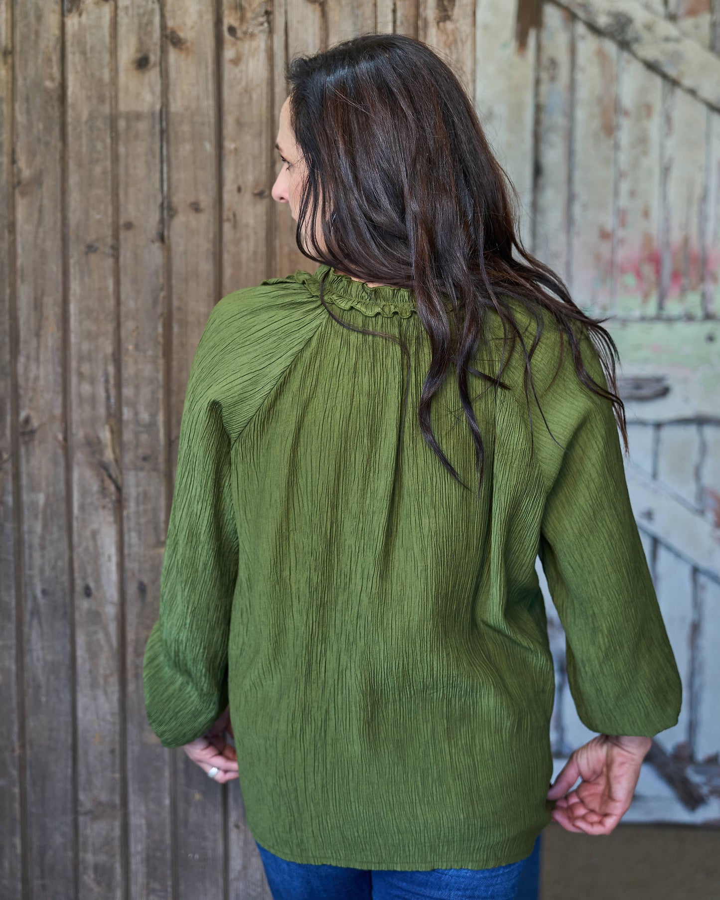 Sienna Frill Top | Pistachio