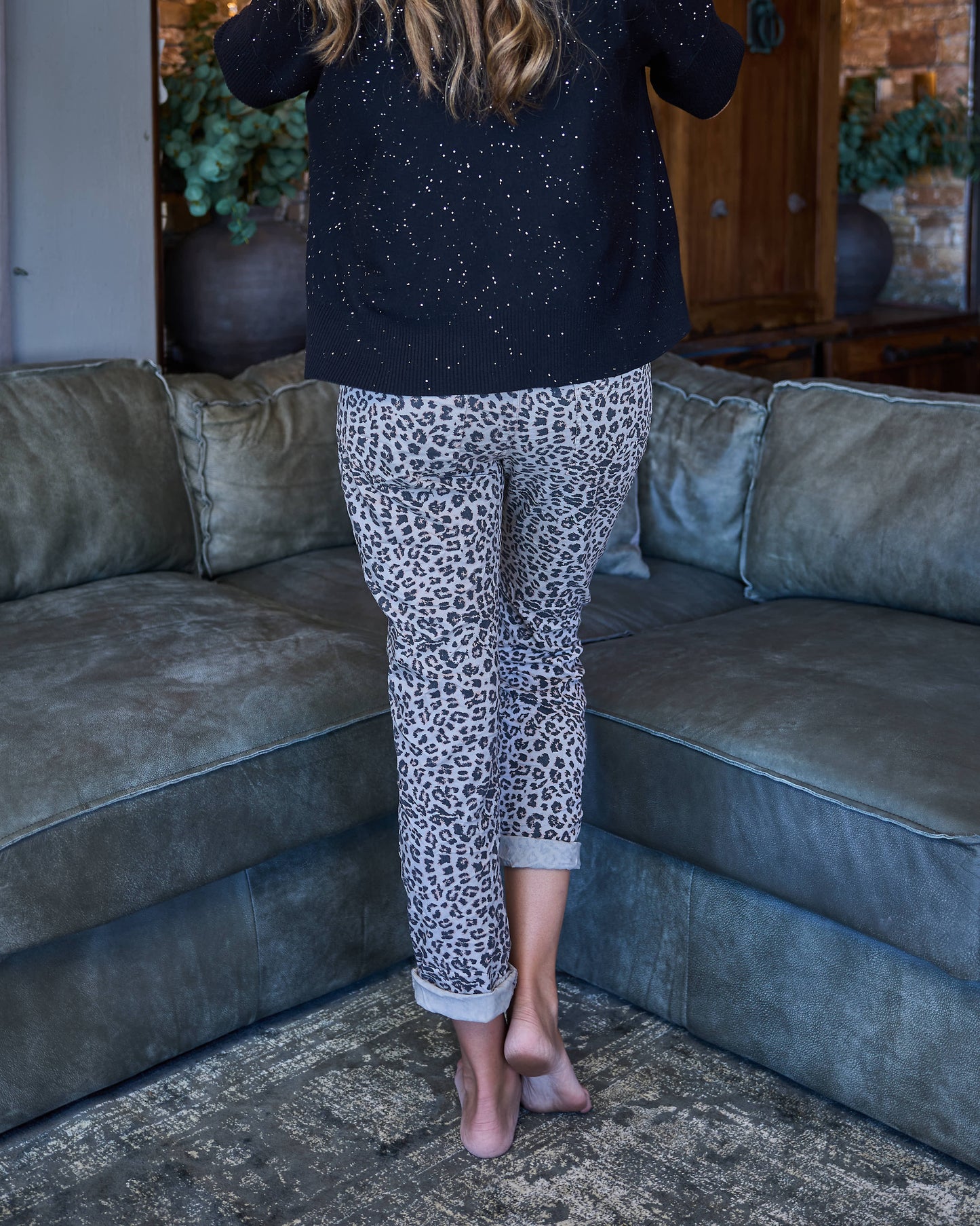 Sneaky Spot Drawstring Pants | Taupe