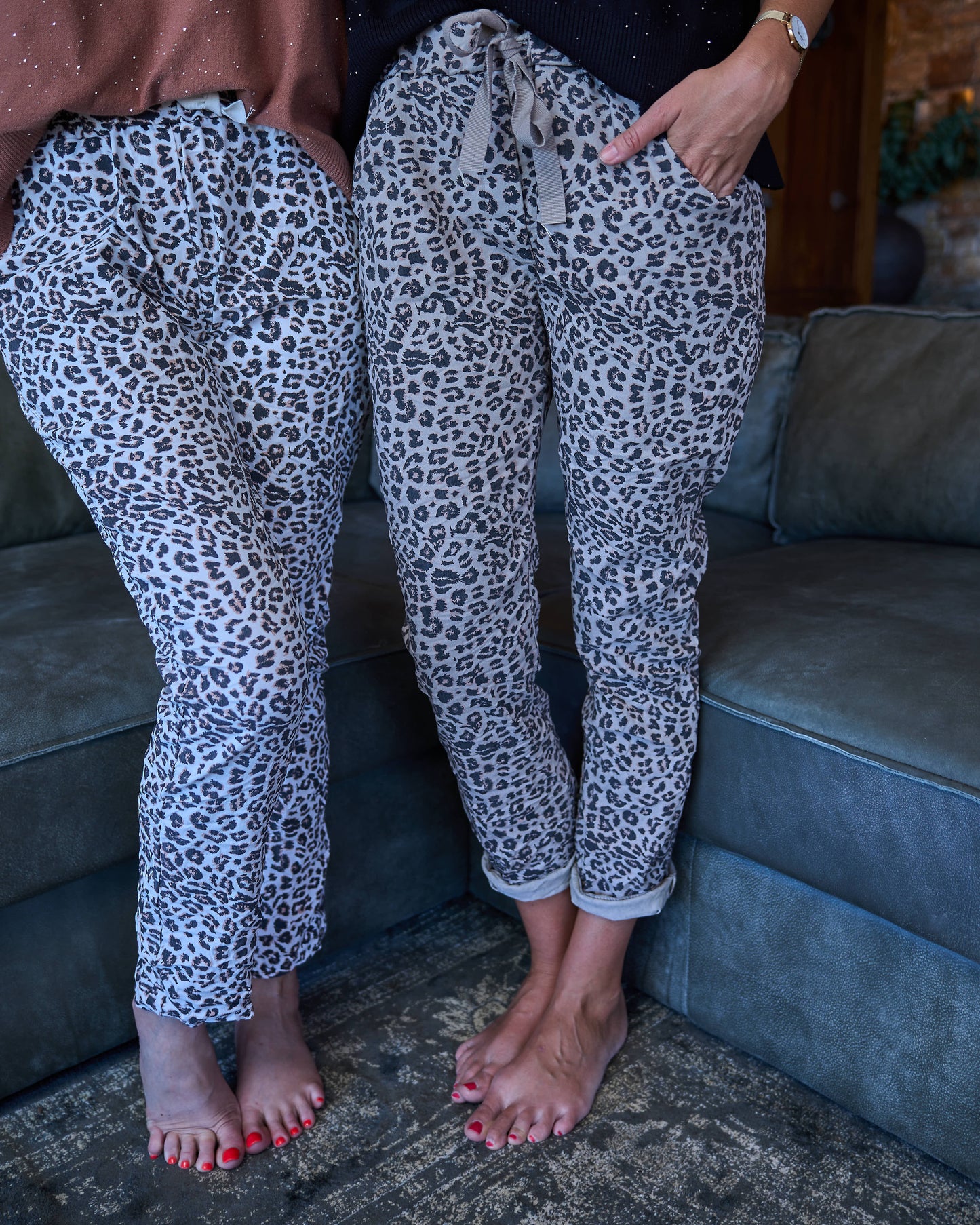 Sneaky Spot Drawstring Pants | Taupe