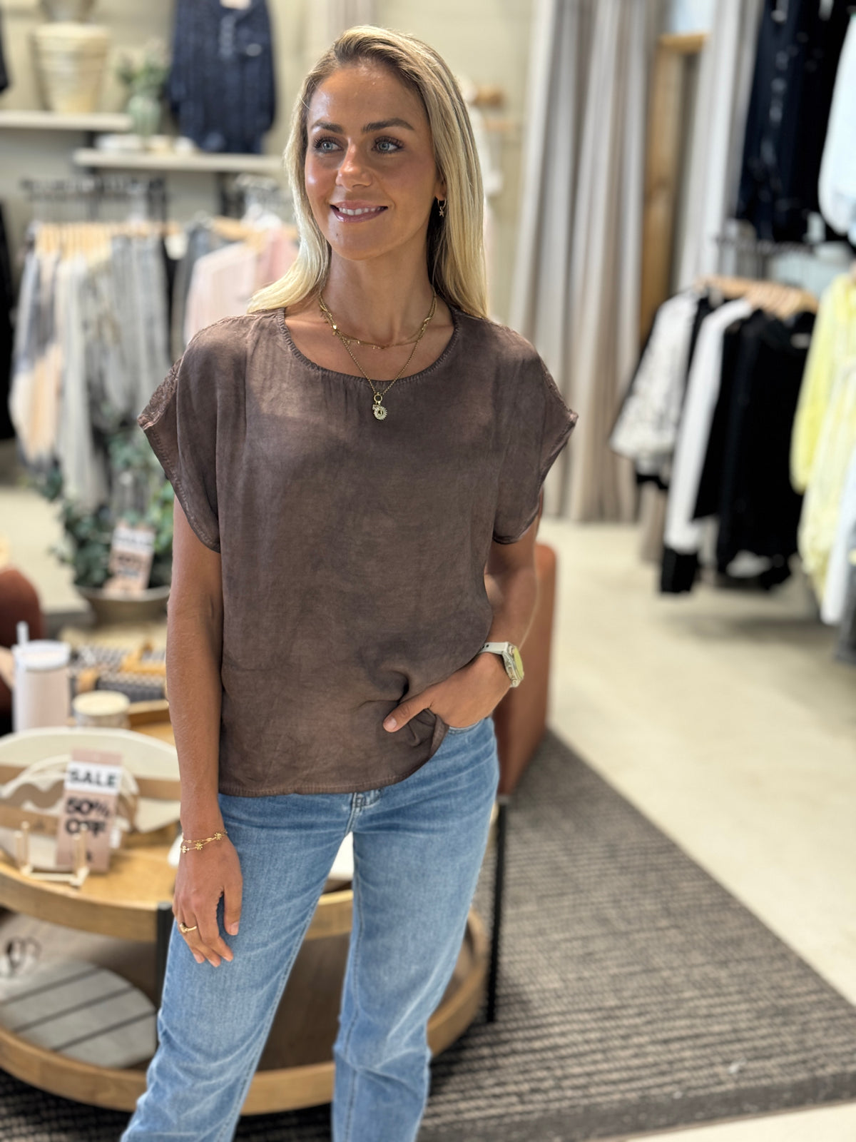 Sorrento Breeze Top | Mocha
