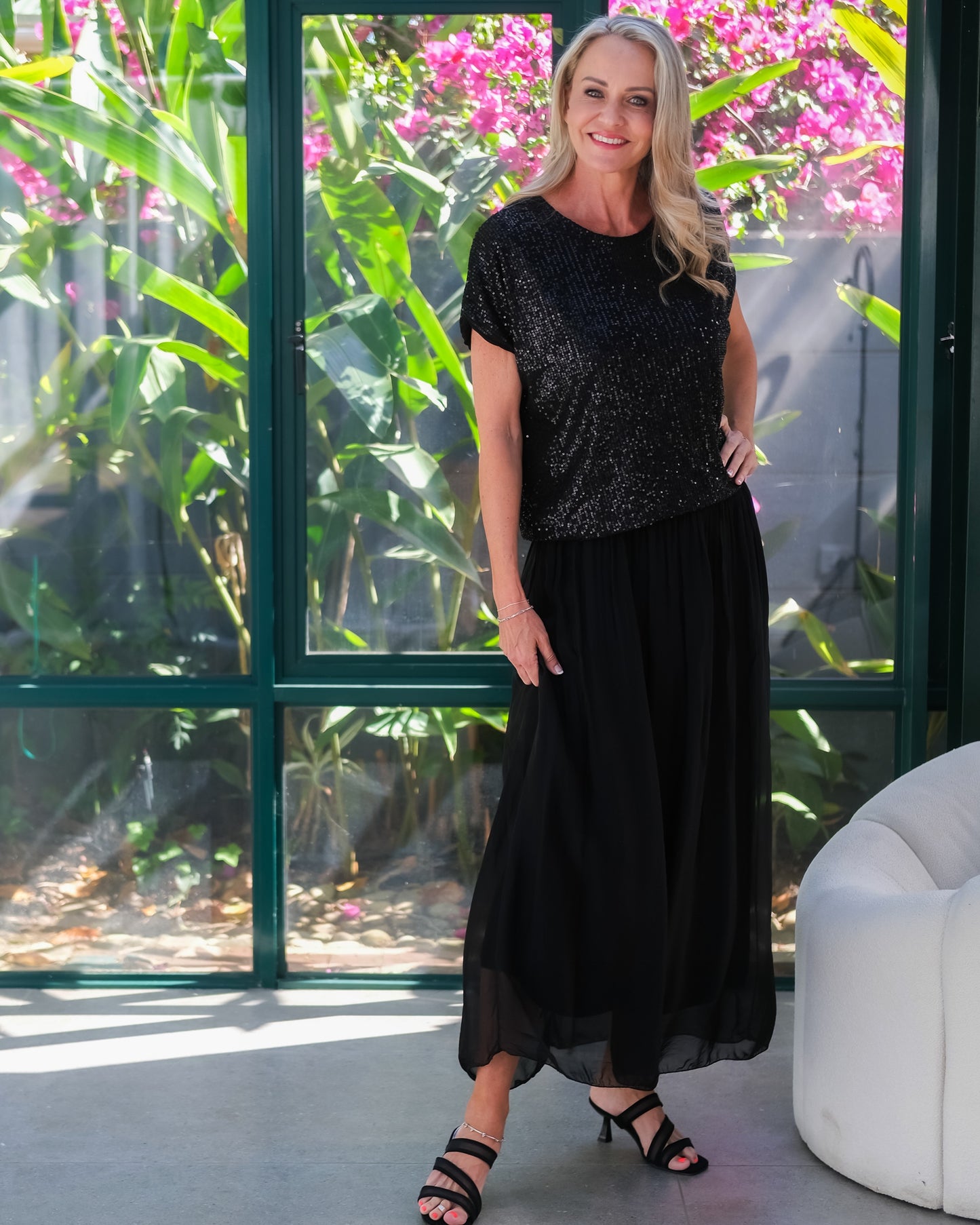 Starlet Sparkle Top | Black