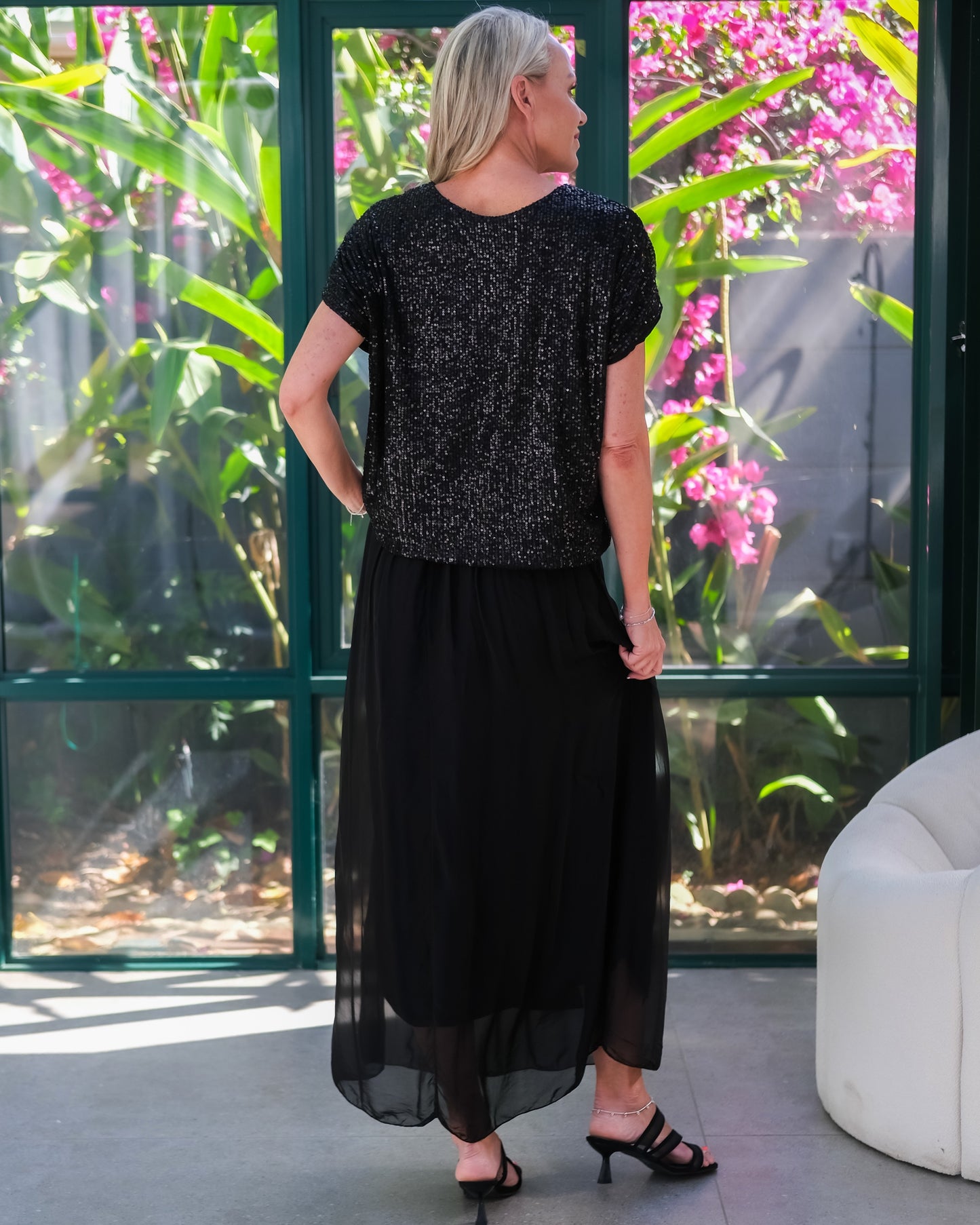 Starlet Sparkle Top | Black