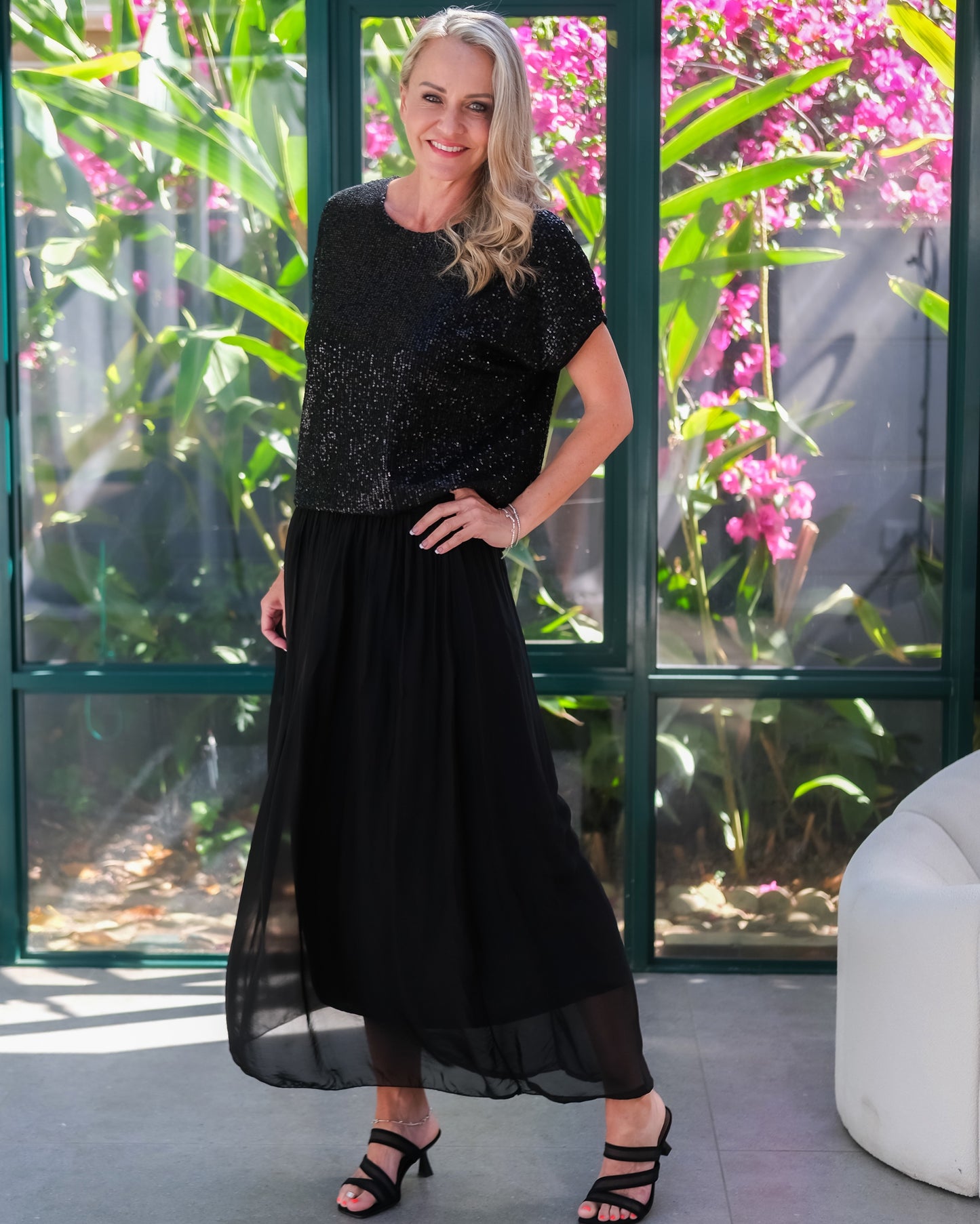 Starlet Sparkle Top | Black