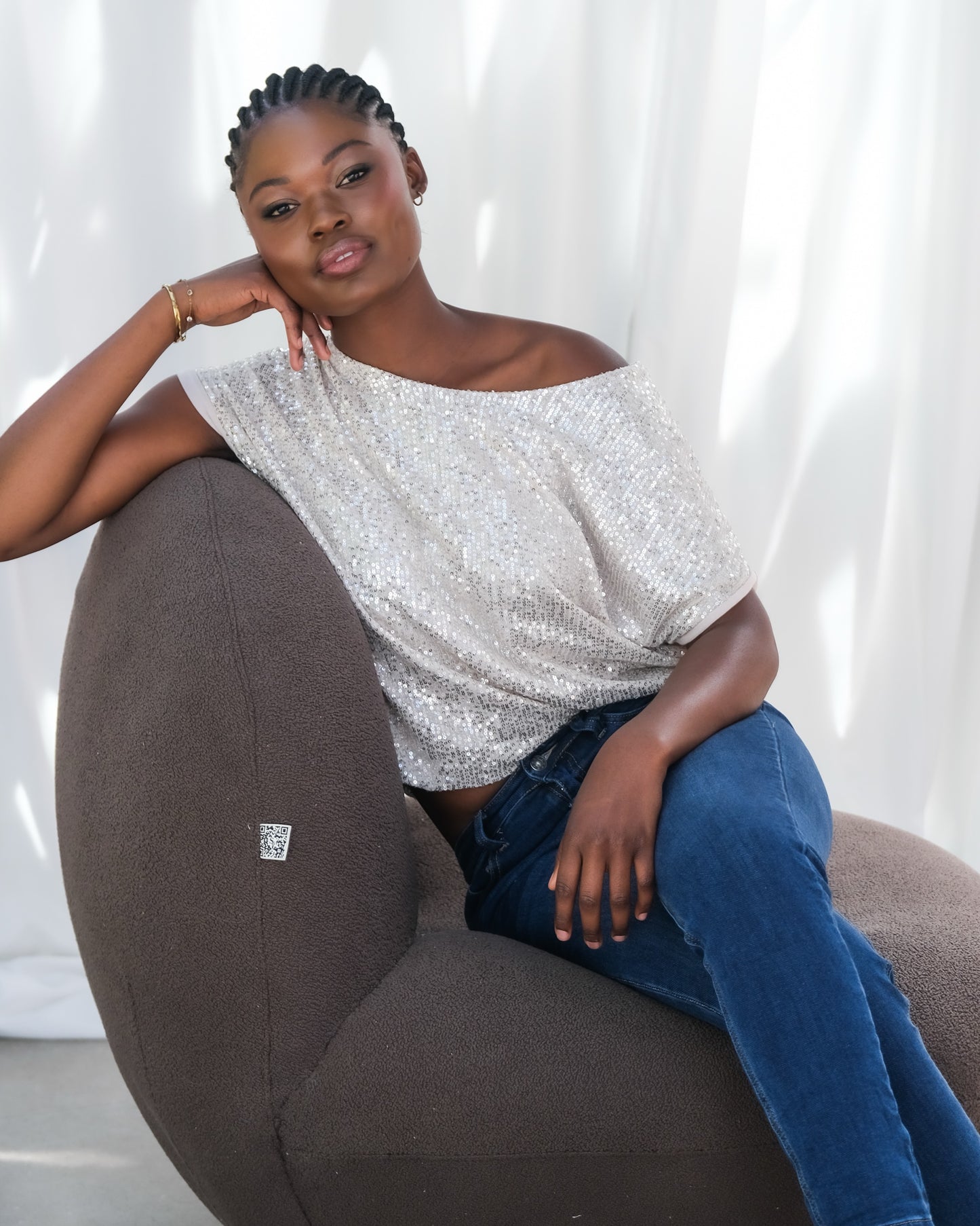 Starlet Sparkle Top | Champagne