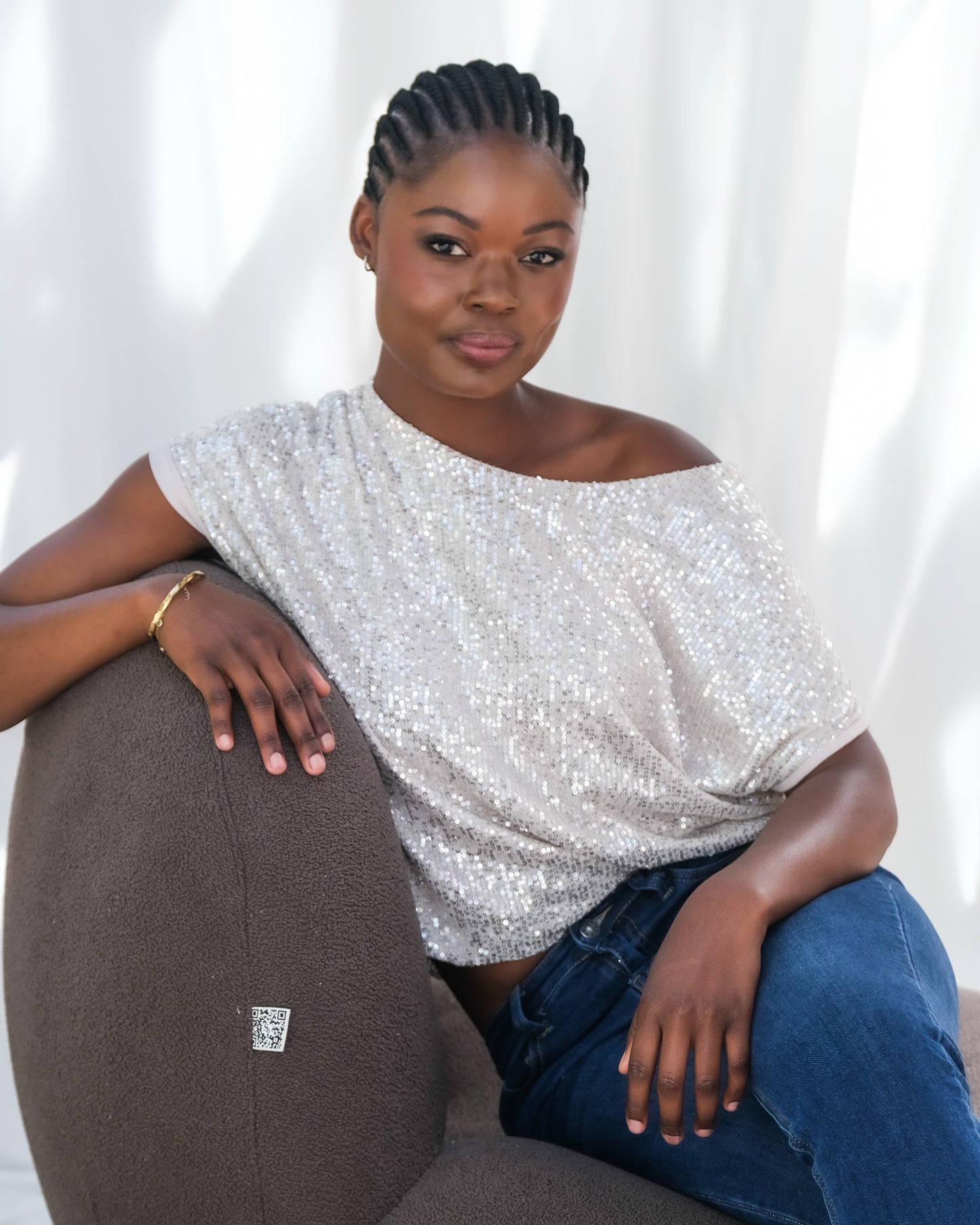 Starlet Sparkle Top | Champagne