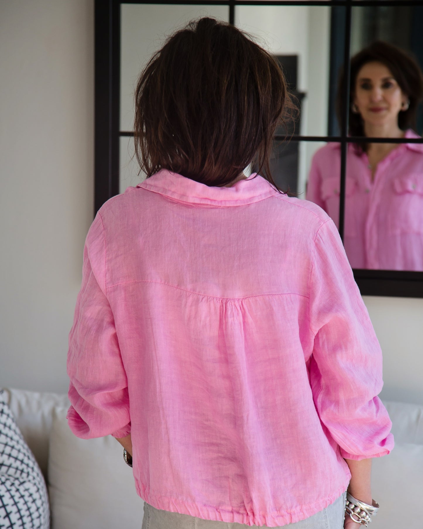 Summer Spritz Linen Top | Pink