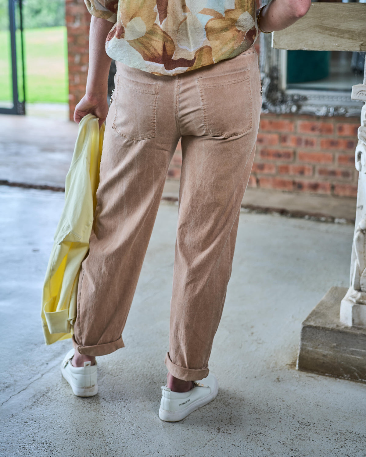 P.S I Love You Belted Pants | Camel