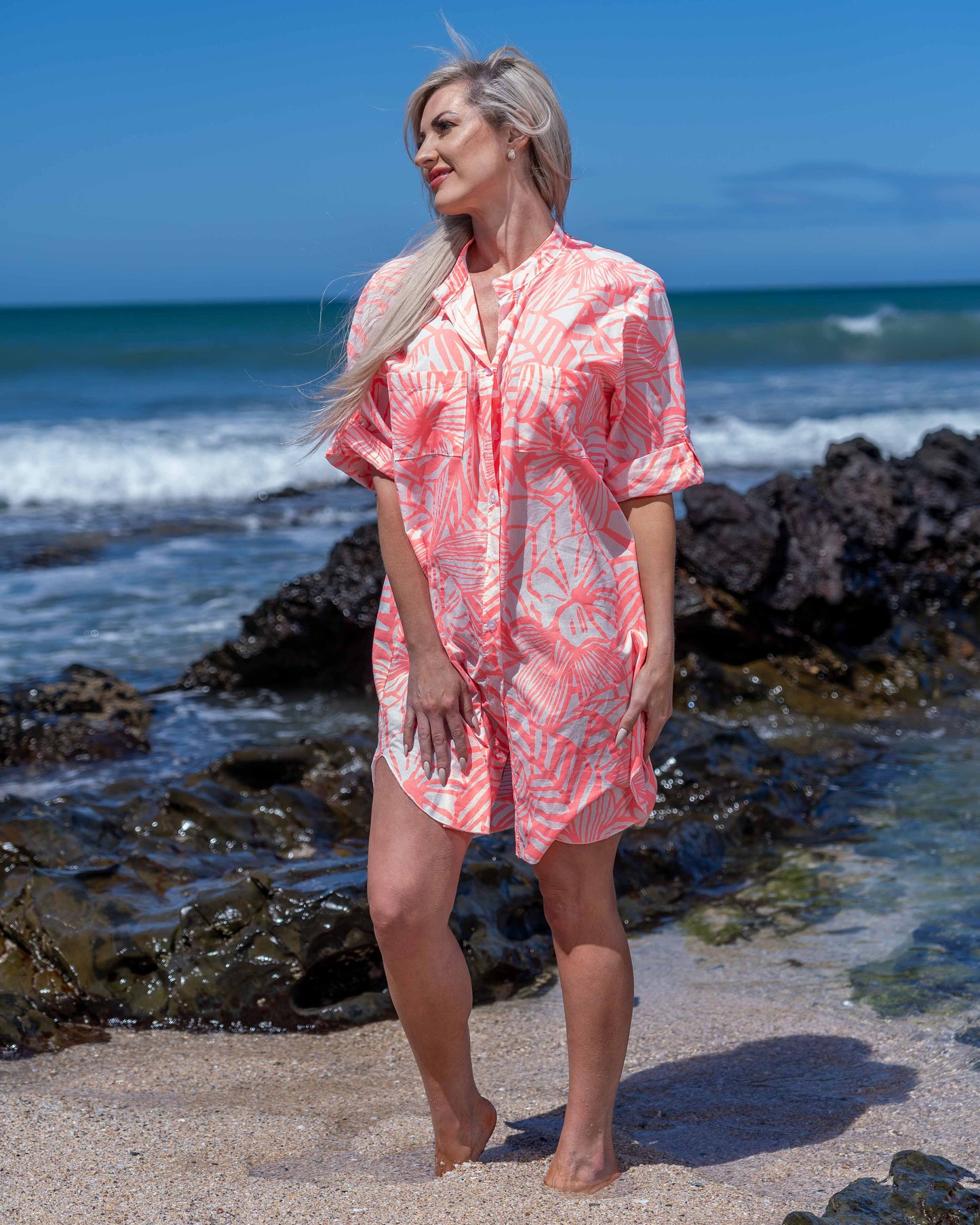 Sunset Kiss Dress | Coral