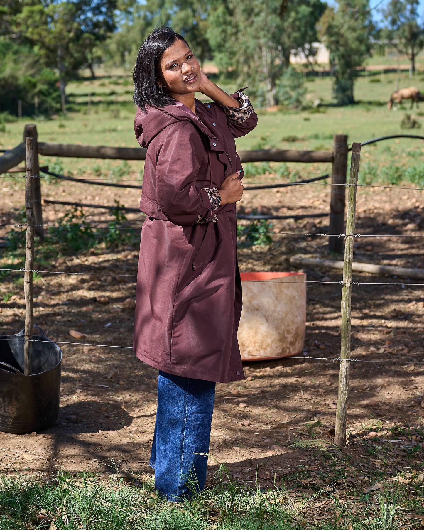 The Bold Lining Coat | Burgundy