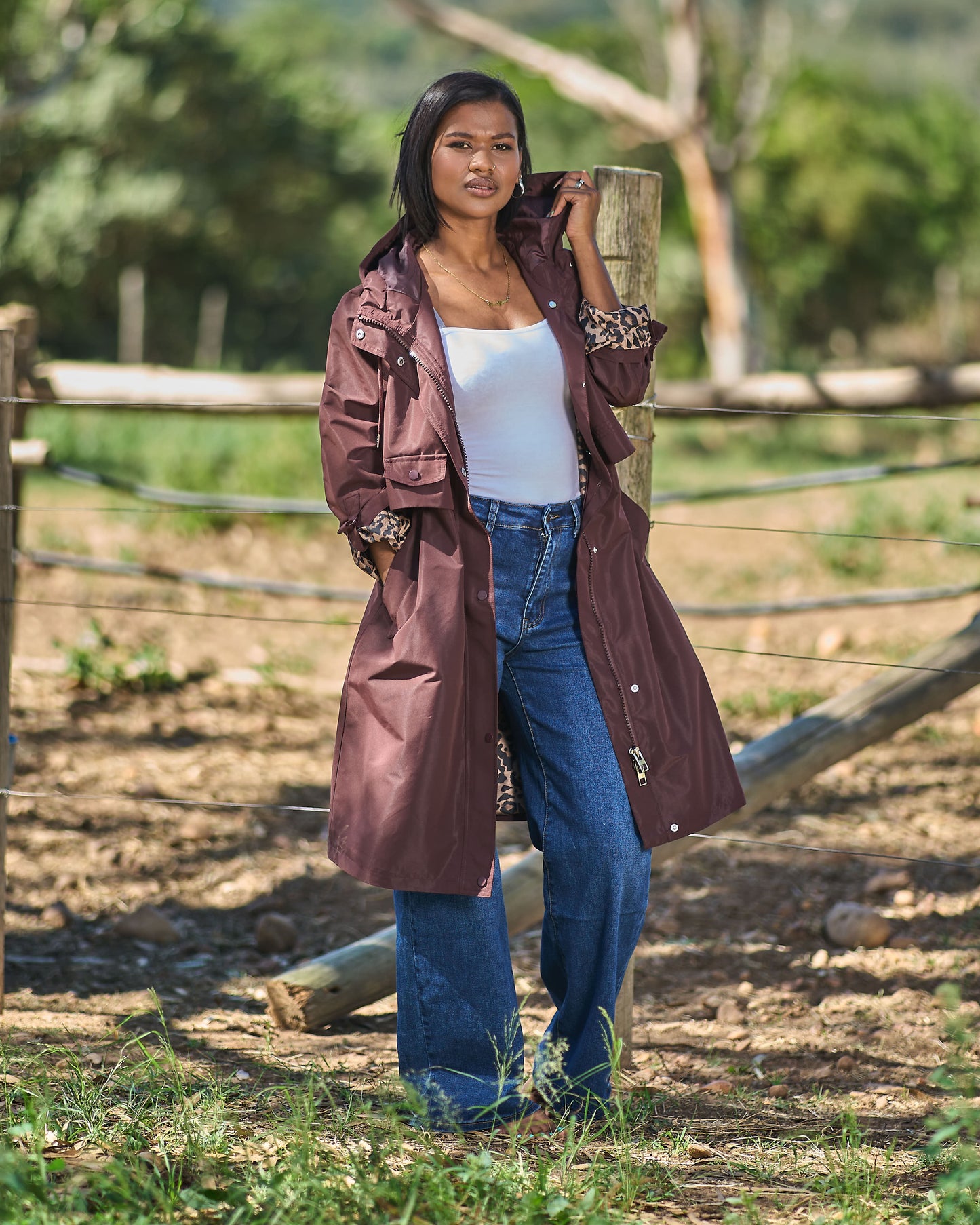 The Bold Lining Coat | Burgundy