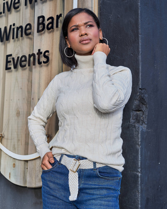 The Classic Cable Knit | Beige
