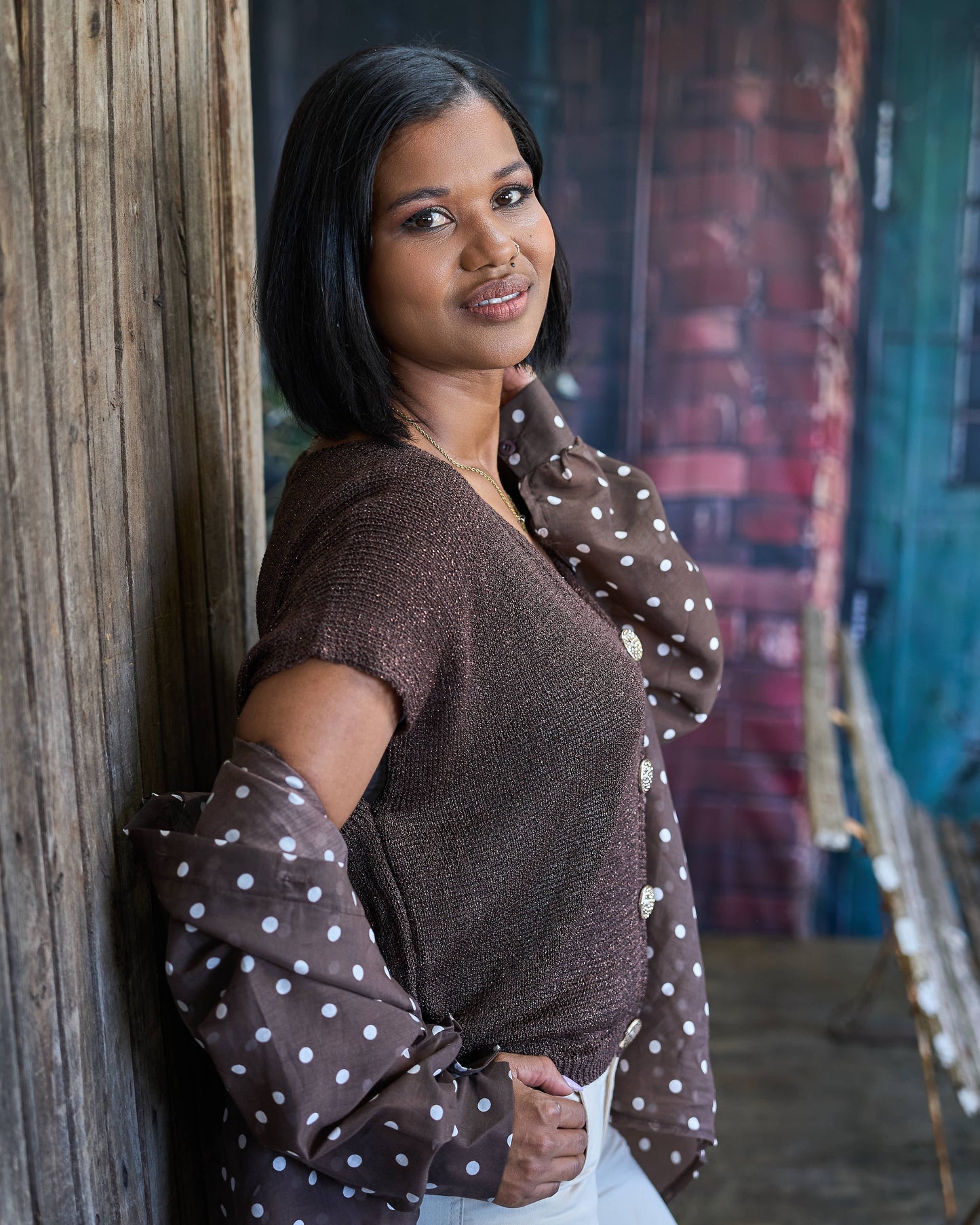 The Edit Button Vest | Brown