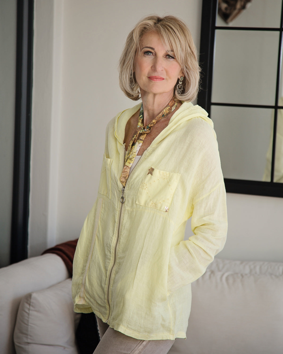 Drift Away Linen Jacket | Butter Yellow