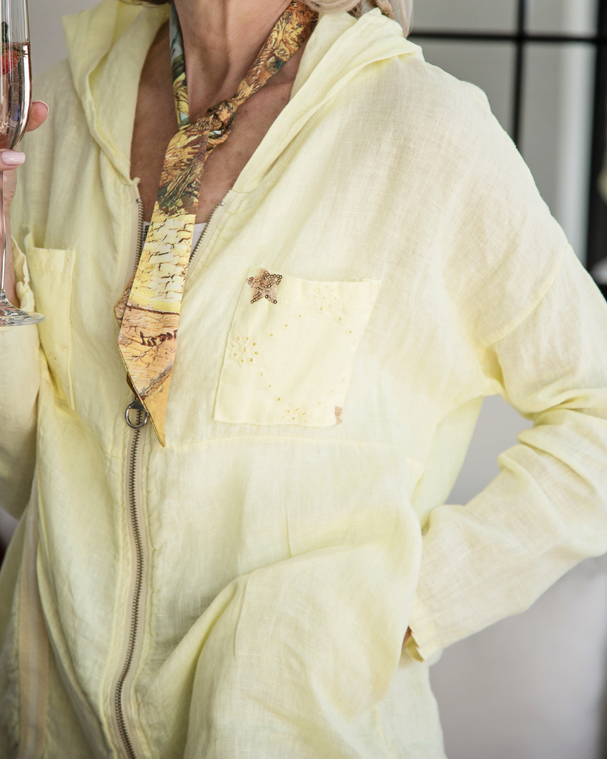 Drift Away Linen Jacket | Butter Yellow