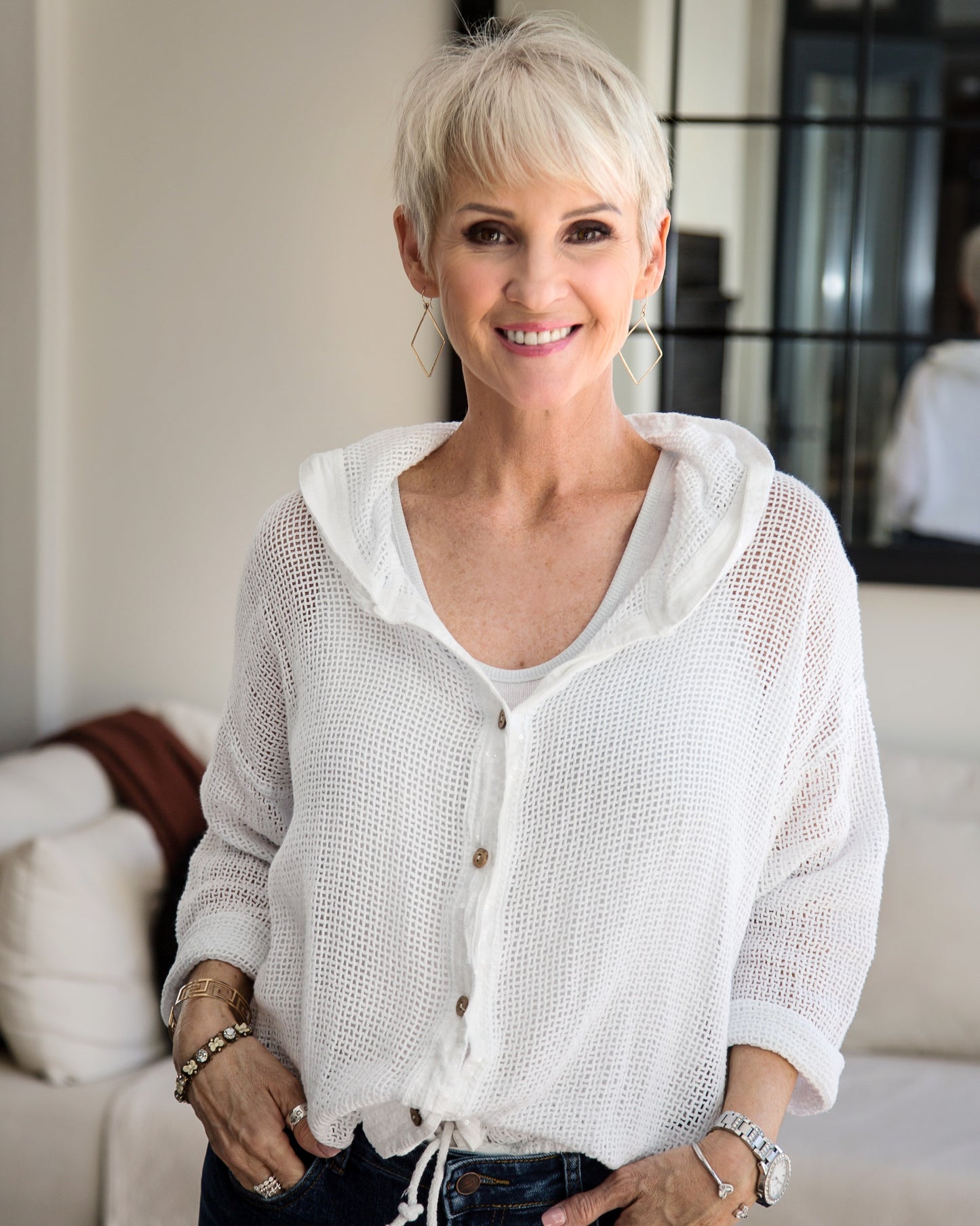 Cloudlight Hoodie Top | White