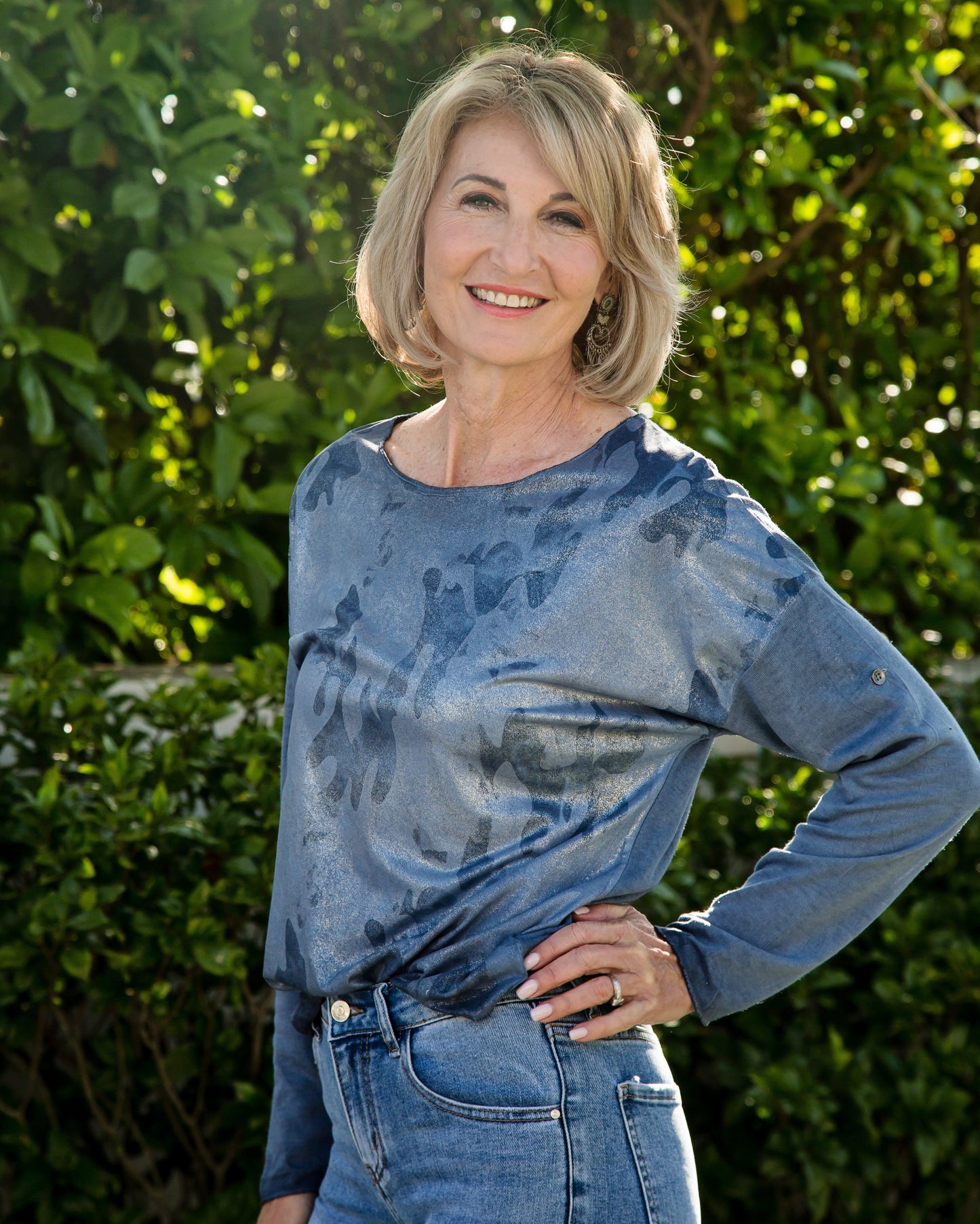 Clouded Luxe Top | Blue