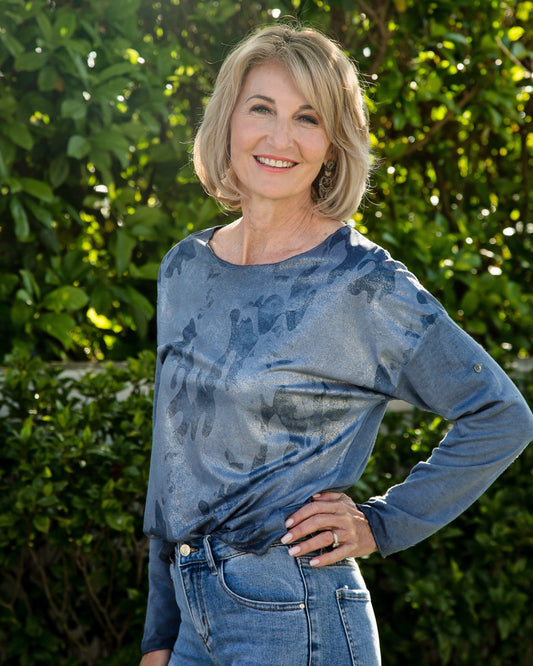 Clouded Luxe Top | Blue