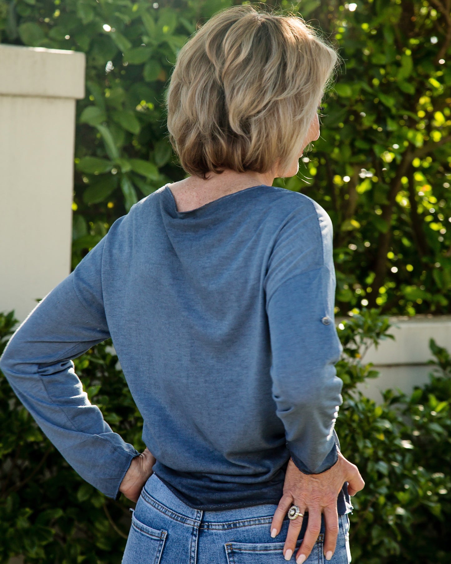 Clouded Luxe Top | Blue