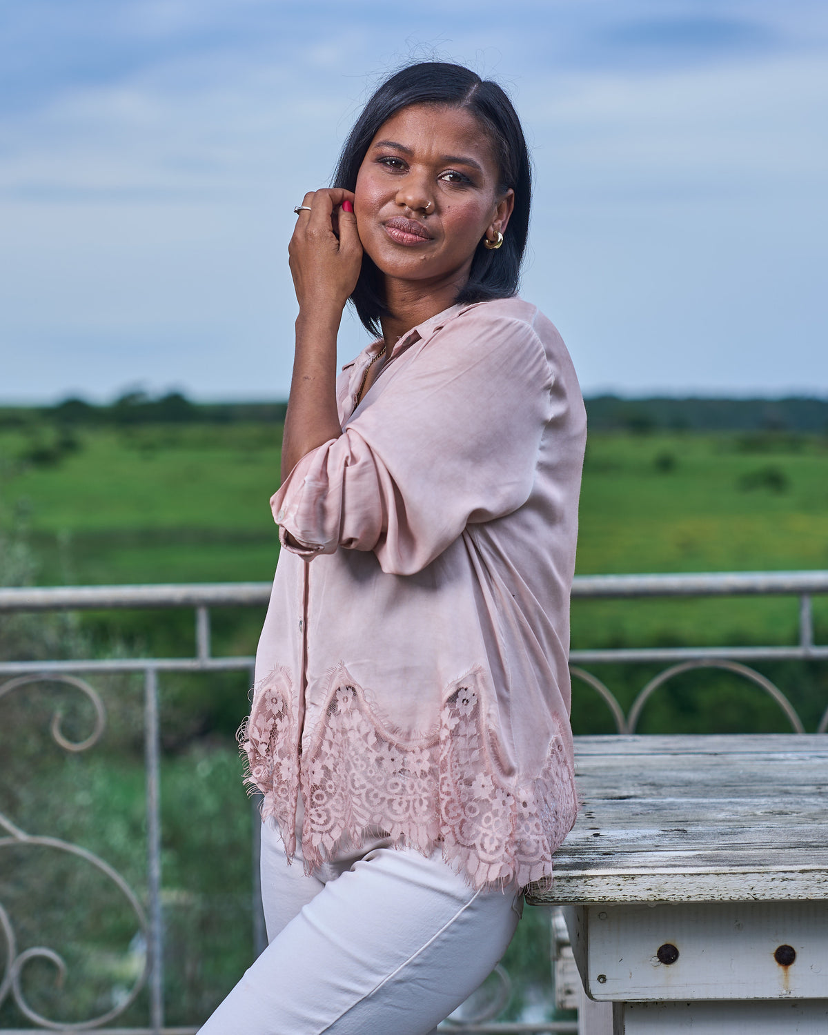 Timeless Lace Shirt | Blush