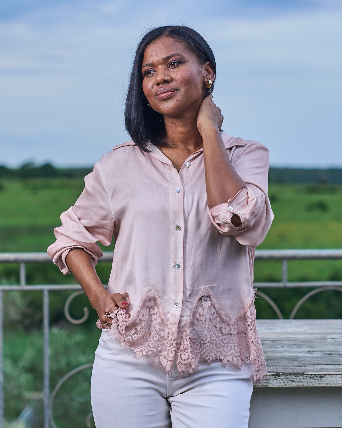 Timeless Lace Shirt | Blush
