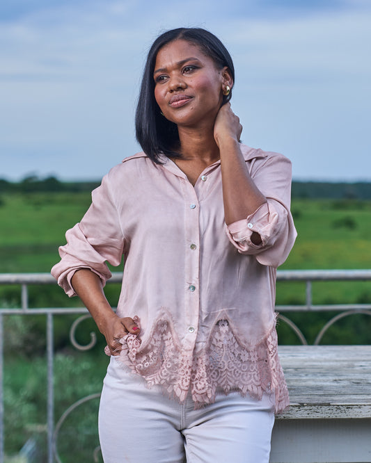 Timeless Lace Shirt | Blush
