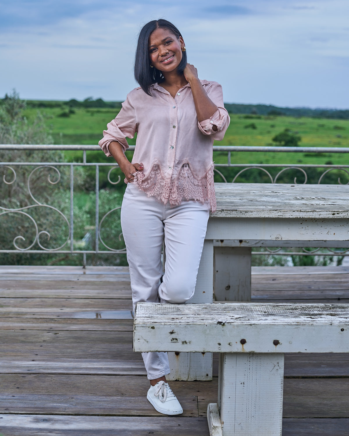 Timeless Lace Shirt | Blush