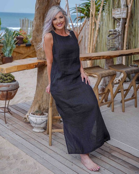 Timeless Linen Dress | Black