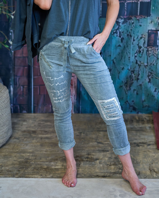 Verona Drawstring Pants | Sea Foam