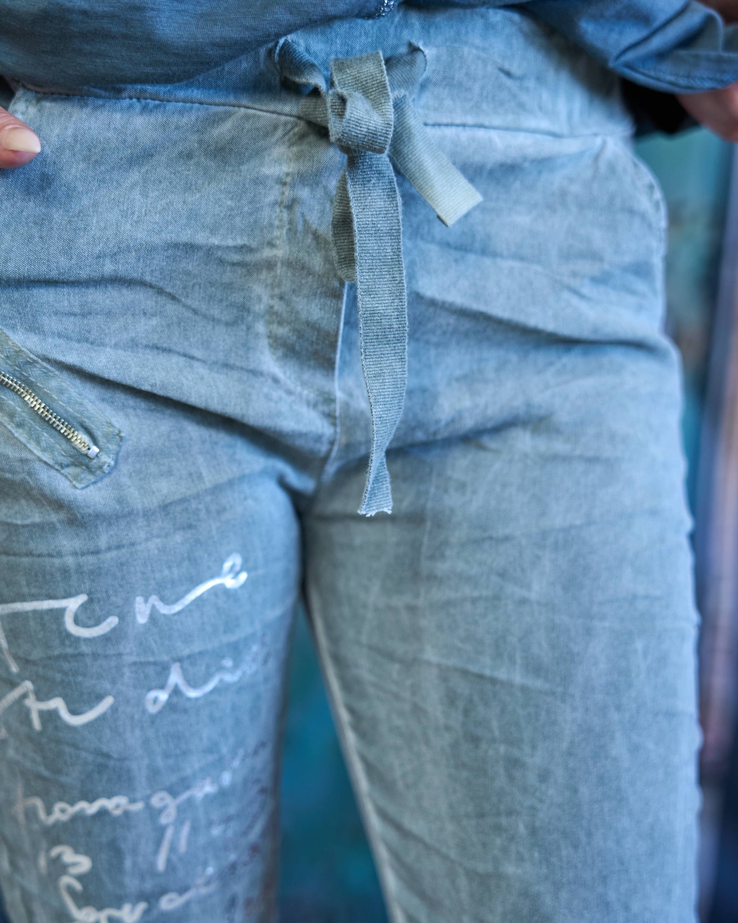 Verona Drawstring Pants | Sea Foam