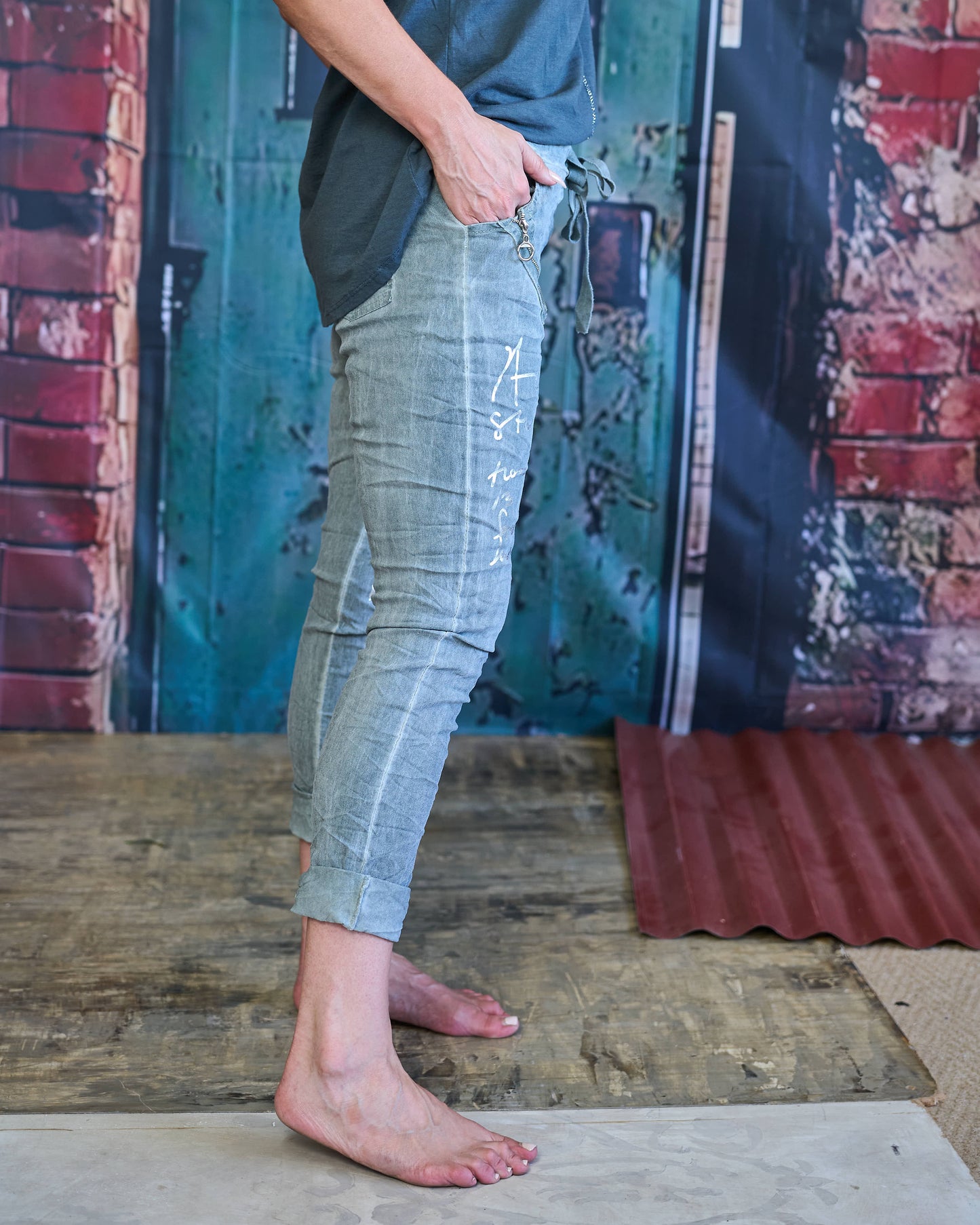 Verona Drawstring Pants | Sea Foam