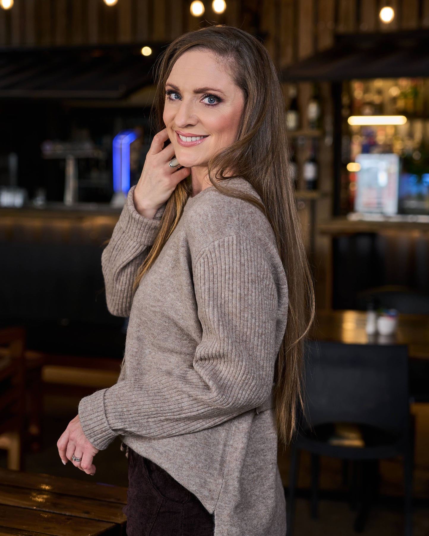 Vertical Pleat Knit | Camel