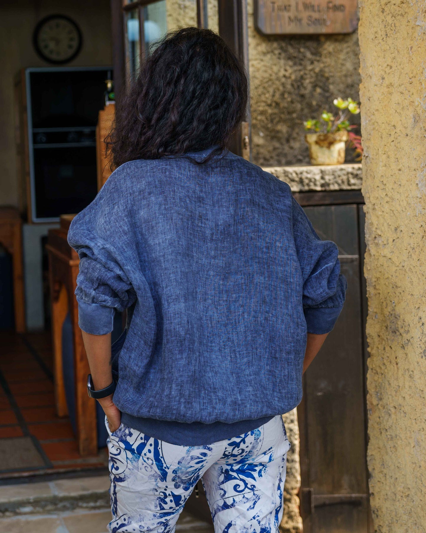 Vintage Vogue Linen Jacket | Dark Navy