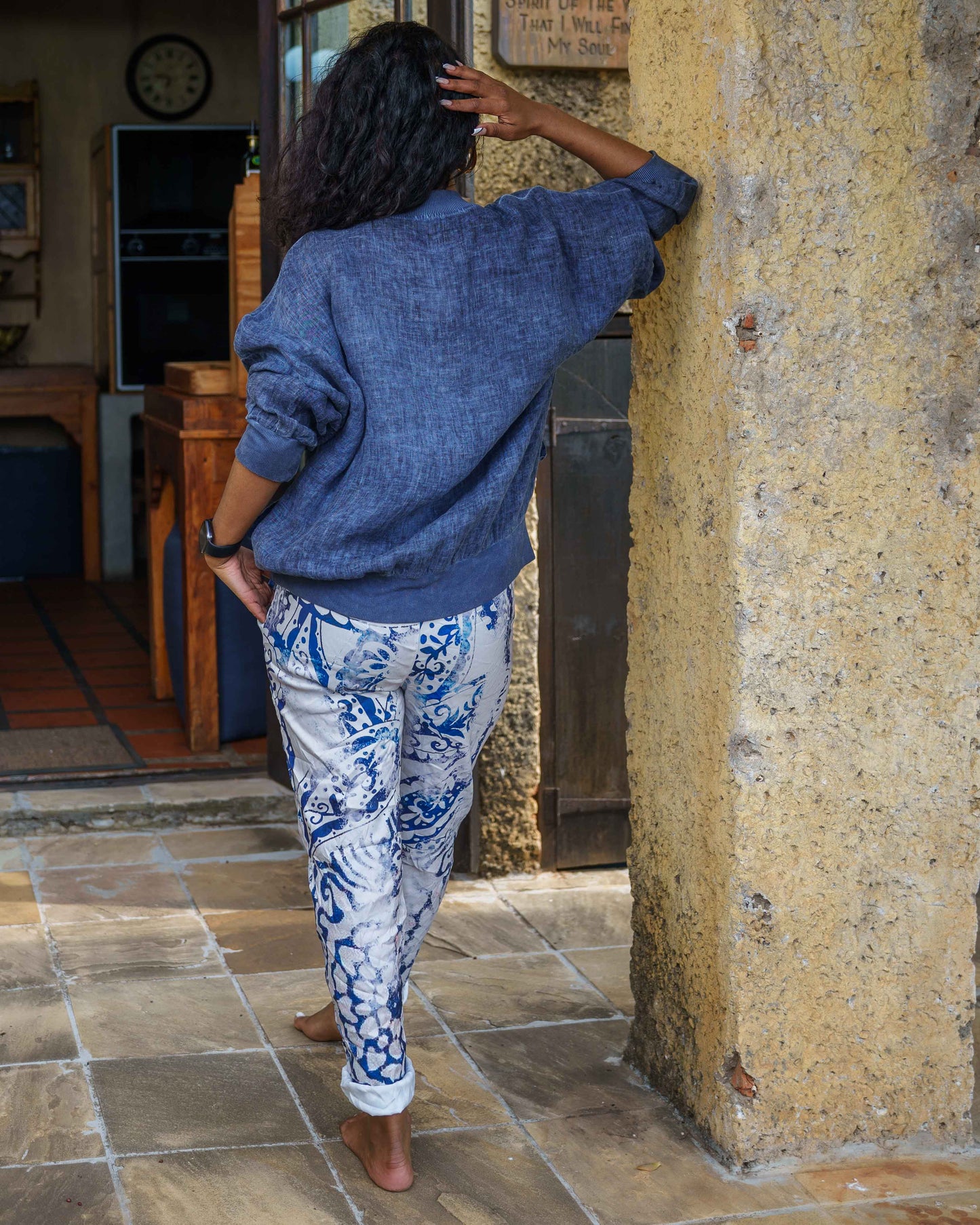 Vintage Vogue Linen Jacket | Dark Navy