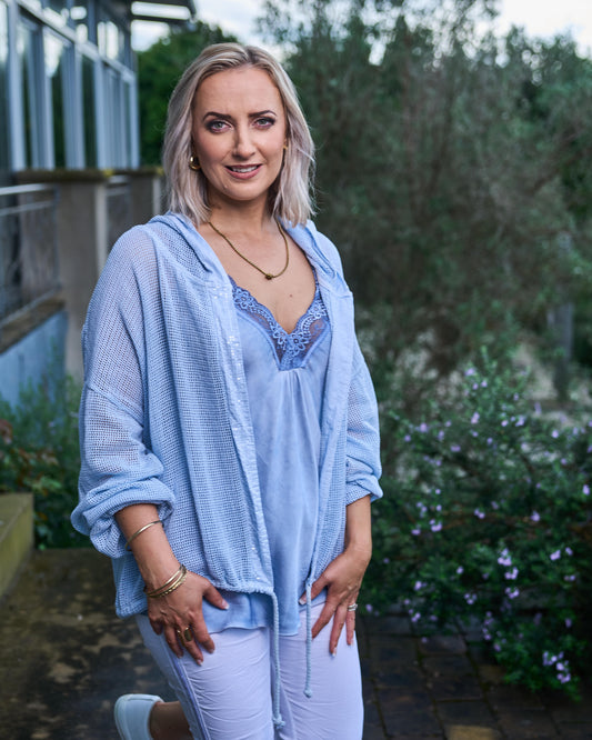 Weekend In Tuscany Hoodie | Blue